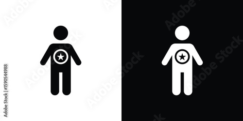 Good human icon vector, filled flat sign, solid pictogram. Symbol, logo illustration.