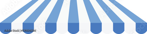 Vector illustration of a striped canopy awning, perfect for representing outdoor markets, vendor stalls, food booths, festivals, and storefront decoration in websites, banners, and commercial designs.