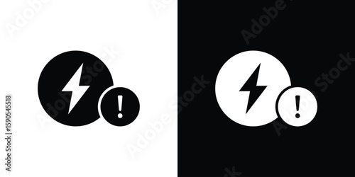 Electric Problem icon vector, filled flat sign, solid pictogram. Symbol, logo illustration.