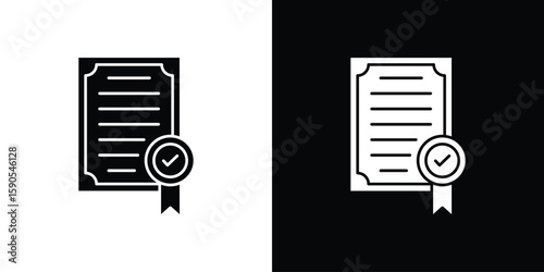 Diploma icon vector, filled flat sign, solid pictogram. Symbol, logo illustration.