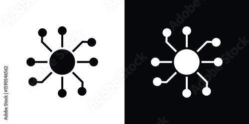 Decentralized icon vector, filled flat sign, solid pictogram. Symbol, logo illustration.
