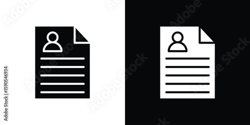 Curriculum icon vector, filled flat sign, solid pictogram. Symbol, logo illustration.