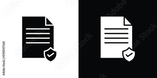 Contract coverage icon vector, filled flat sign, solid pictogram. Symbol, logo illustration.