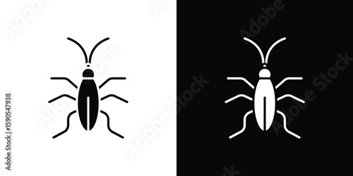 Cockroach icon vector, filled flat sign, solid pictogram. Symbol, logo illustration.