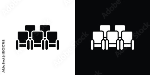 Cuadro en lienzo Cinema seat icon vector, filled flat sign, solid pictogram