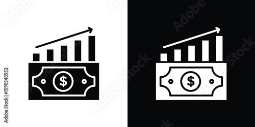 capital gain icon vector, filled flat sign, solid pictogram. Symbol, logo illustration.