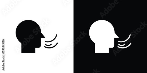 Breath icon vector, filled flat sign, solid pictogram. Symbol, logo illustration.