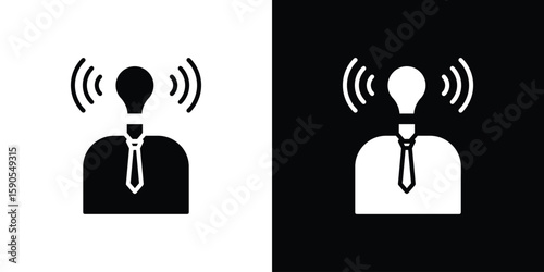 Brand awareness icon vector, filled flat sign, solid pictogram. Symbol, logo illustration.