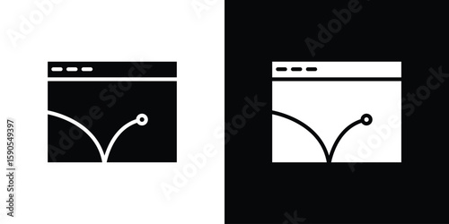 Bounce rate icon vector, filled flat sign, solid pictogram. Symbol, logo illustration.