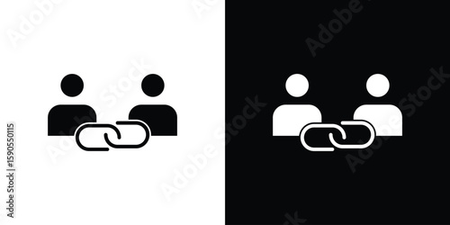 Affiliate link icon vector, filled flat sign, solid pictogram. Symbol, logo illustration.