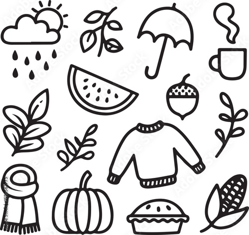 Autumnal Icons Collection fall season