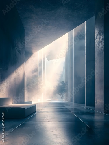 In the experiential space of virtual reality, light and shadow intertwine with virtual scenes