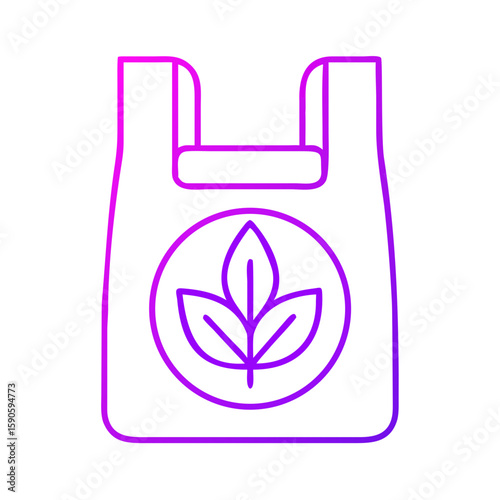 Eco-friendly tote bag with leaf logo in minimalist design  