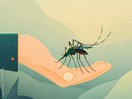 mosquito sucking blood