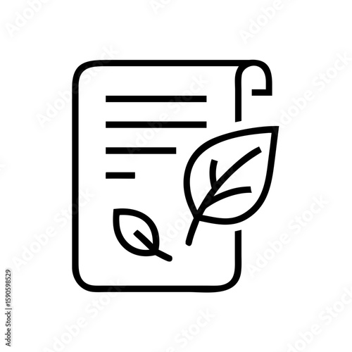 A symbolic illustration embodies the essence of eco-consciousness, where a notepad intertwines with leaves, conveying a message of environmental responsibility and sustainable practice.
