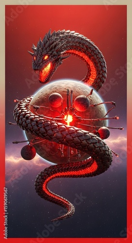 Colossal Cosmic Serpent Wrapped Around Planet Forge
