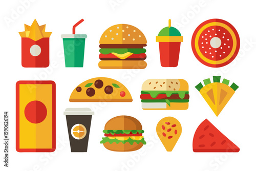 Fast Food Icons Collection