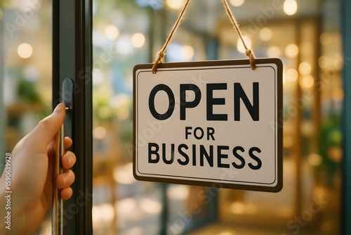 open for business sign