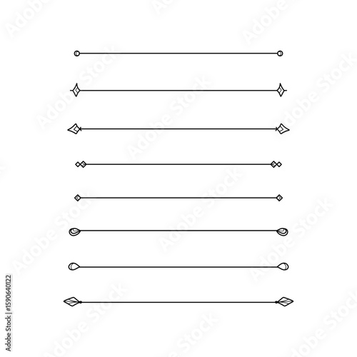 Simple geometric line decoration line breaks divider hand drawn