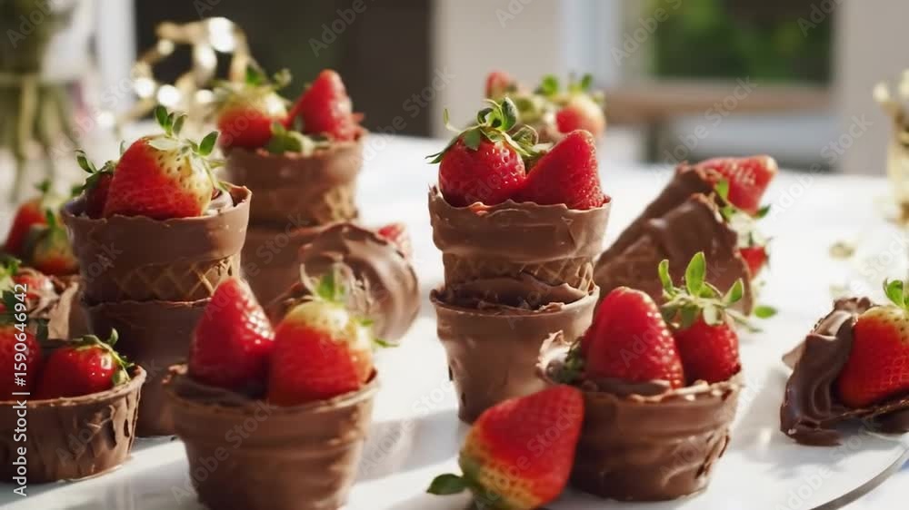 Delightful Chocolate Treat Featuring Fresh Strawberries For Festive Occasions Delightful Chocolate Treat Featuring Fresh Strawberries For Festive Occasions