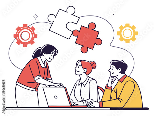 Online Business Analytics Conference Illustration