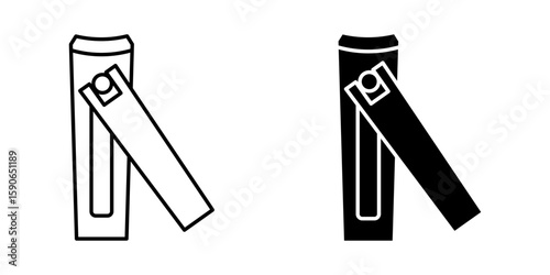  nail cutter icon white on background