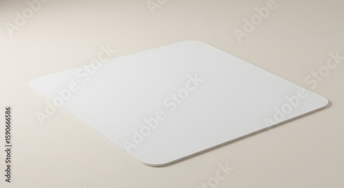 White Square Surface Mockup on Beige Background