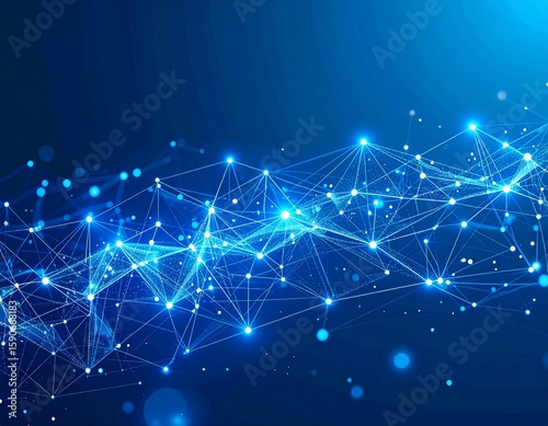 Blue Network Connection Background