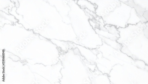 White marble surface with intricate gray veining, showcasing a smooth and elegant natural stone texture ideal for interior design and decorative applications