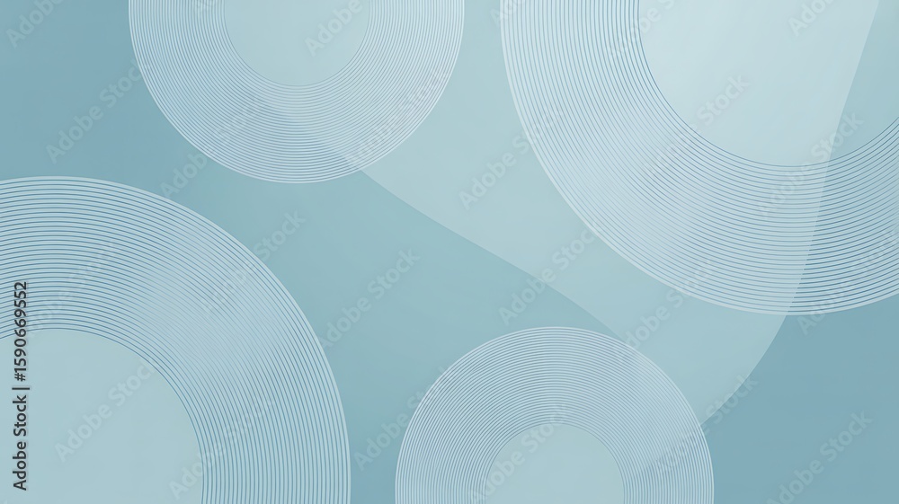 Fototapeta premium Abstract Circles and Lines on Blue Background