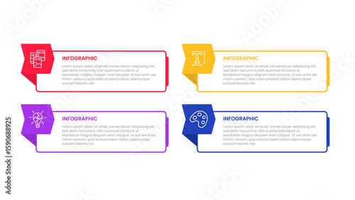 Infographic design 6 steps point or option with icons. Infographic business concept Can be used for info graphics, flow charts, presentations, web sites, banners.