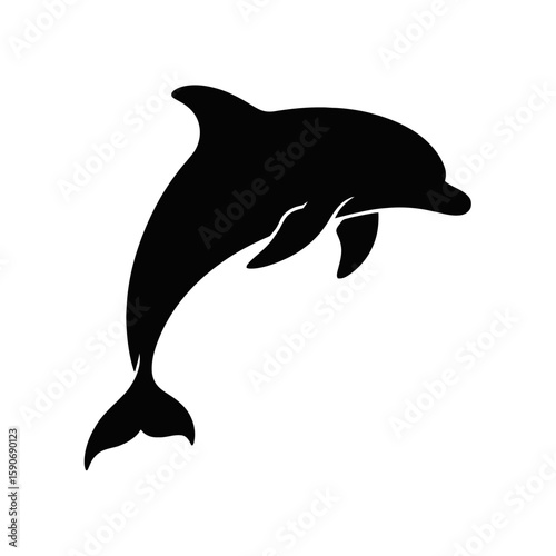 Leaping Dolphin Silhouette marine mammal aquatic animal