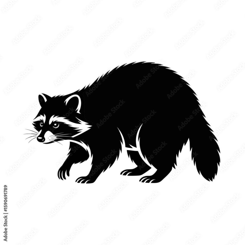 Obraz premium Raccoon Walking Forward animal wildlife