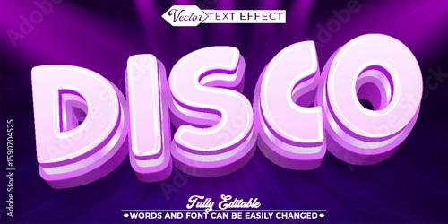  Vibrant and Energetic Disco Party Night Vector Editable Text Effect Template