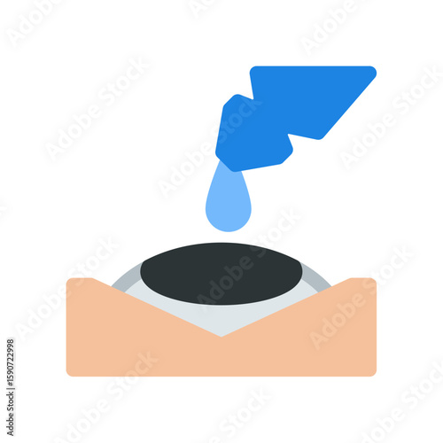 eye drop liquid simple flat icon illustration