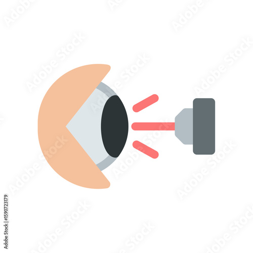 laser eye simple flat icon illustration
