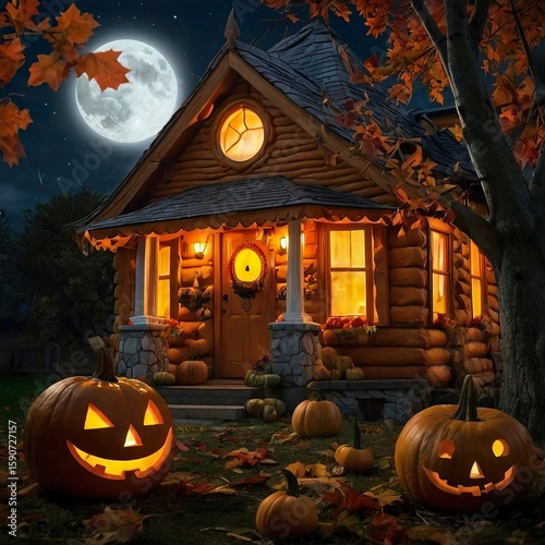 Cozy Halloween Cabin