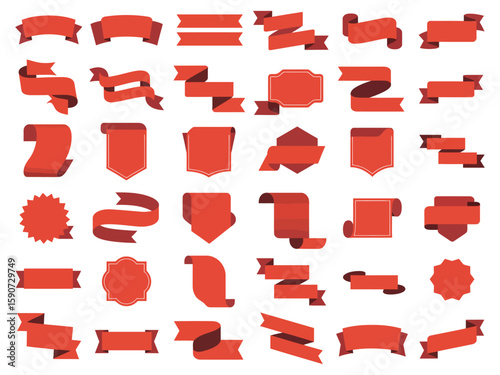 Price Tags Vector Set Featuring Stickers, Labels, Ribbons, and Tags in Various Shapes and Styles