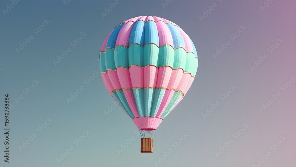 Obraz premium Elegant Floating Balloon Crafted from Art Supplies