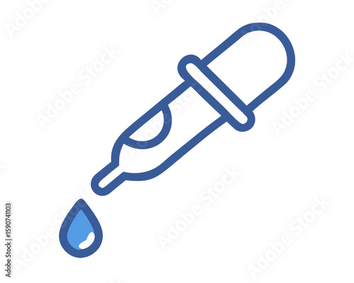 Dropper Tool Icon Design & Medical Use, Vector Illustration for Graphic Applications