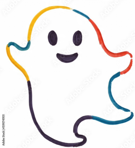 colorful little ghost 