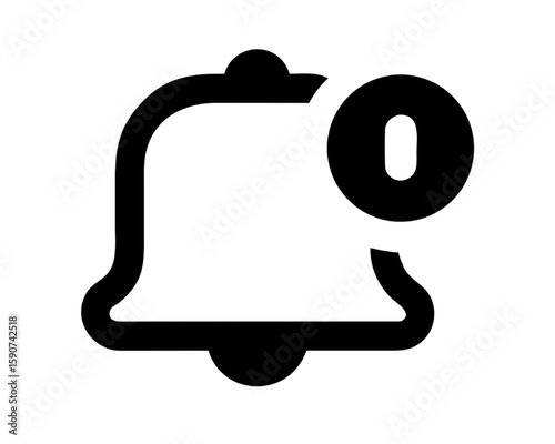 Notification Bell Icon with Alert Badge | Message Updates and Important Information