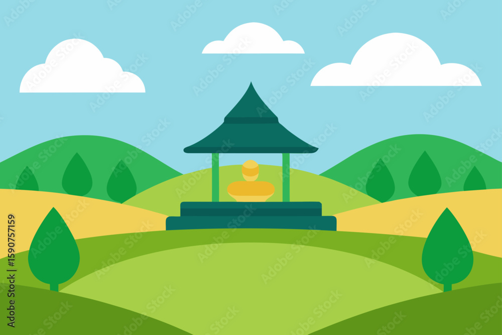 Fototapeta premium vector illustration of a house