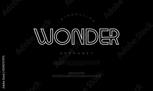 Retro-modern outlined display font with a playful and chic character, ideal for posters, brands, and headlines