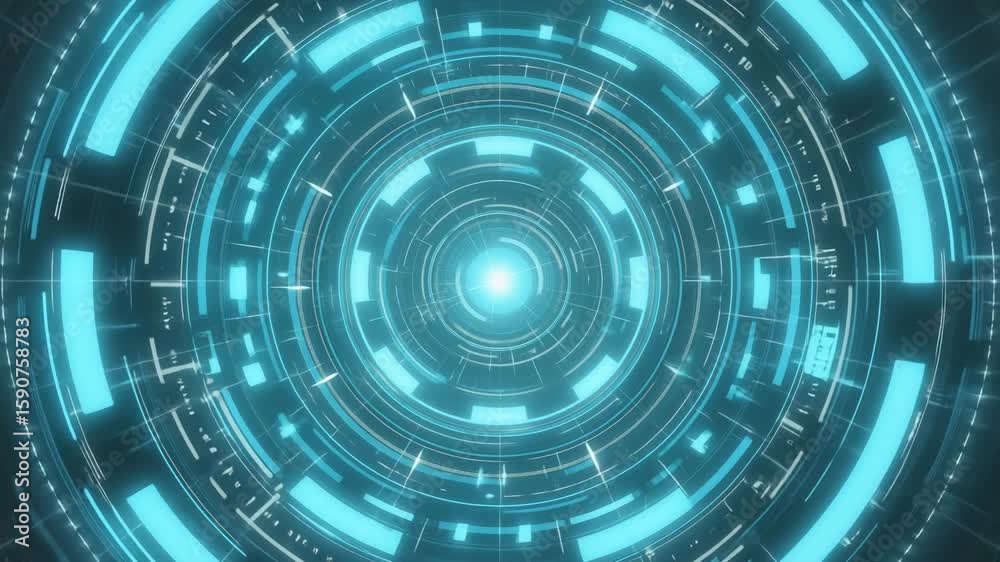 Futuristic Spinning HUD Interface Element Animation