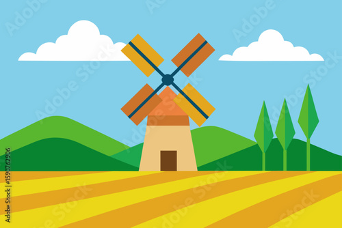 windmill on the hill