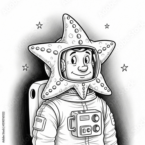 stellar astronaut drawing 