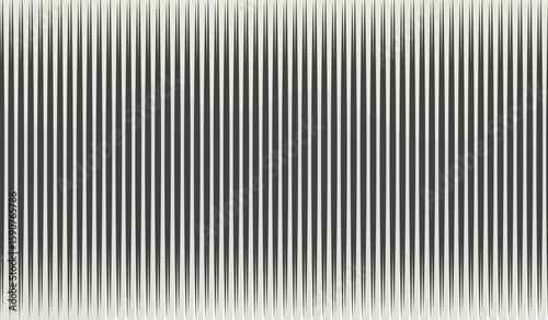 Geometric abstract art background with vertical lines. Optical illusion with waves and transition. Eps10