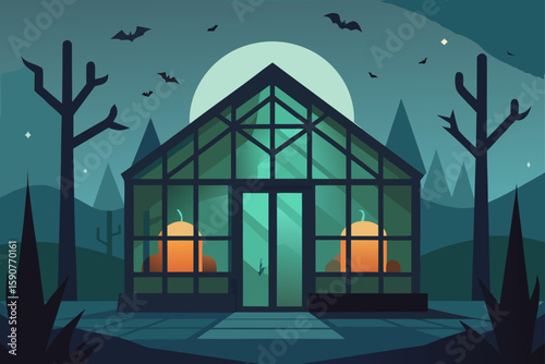 A Gothic Dining Room with Halloween Decor