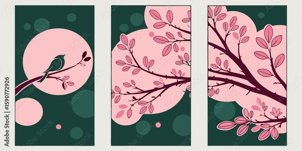 Website pink  bokeh banners, social media , modern templates , wallpaper  unique abstract in green backgrounds vector illustration 
